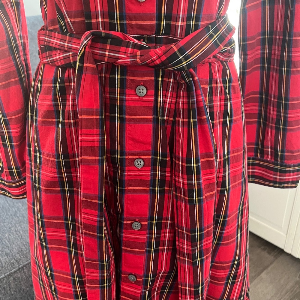 J CREW Red Tartan Plaid Dress - Picture 4 of 8